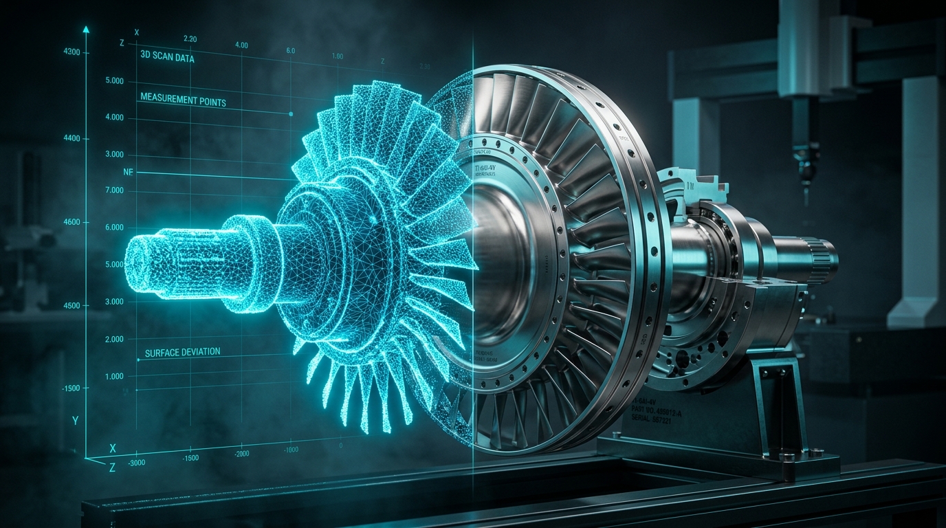 Turbine Engine Assembly - Model 404X, Wireframe to Solid representation